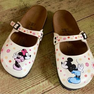 DISNEY BIRKI'S MINNIE & MICKEY KISSING! BIRKENSTOCK CLOGS EU 38 (US 7.5-8)